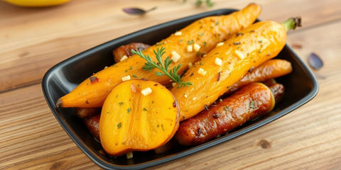 Geroosterde zoete aardappelen met kruiden